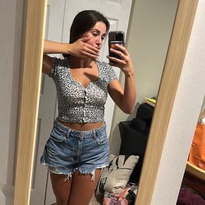 Brandy Melville cheetah print top